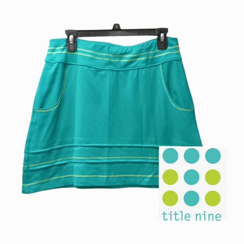 Title Nine Teal Skirt with Yellow Accents
